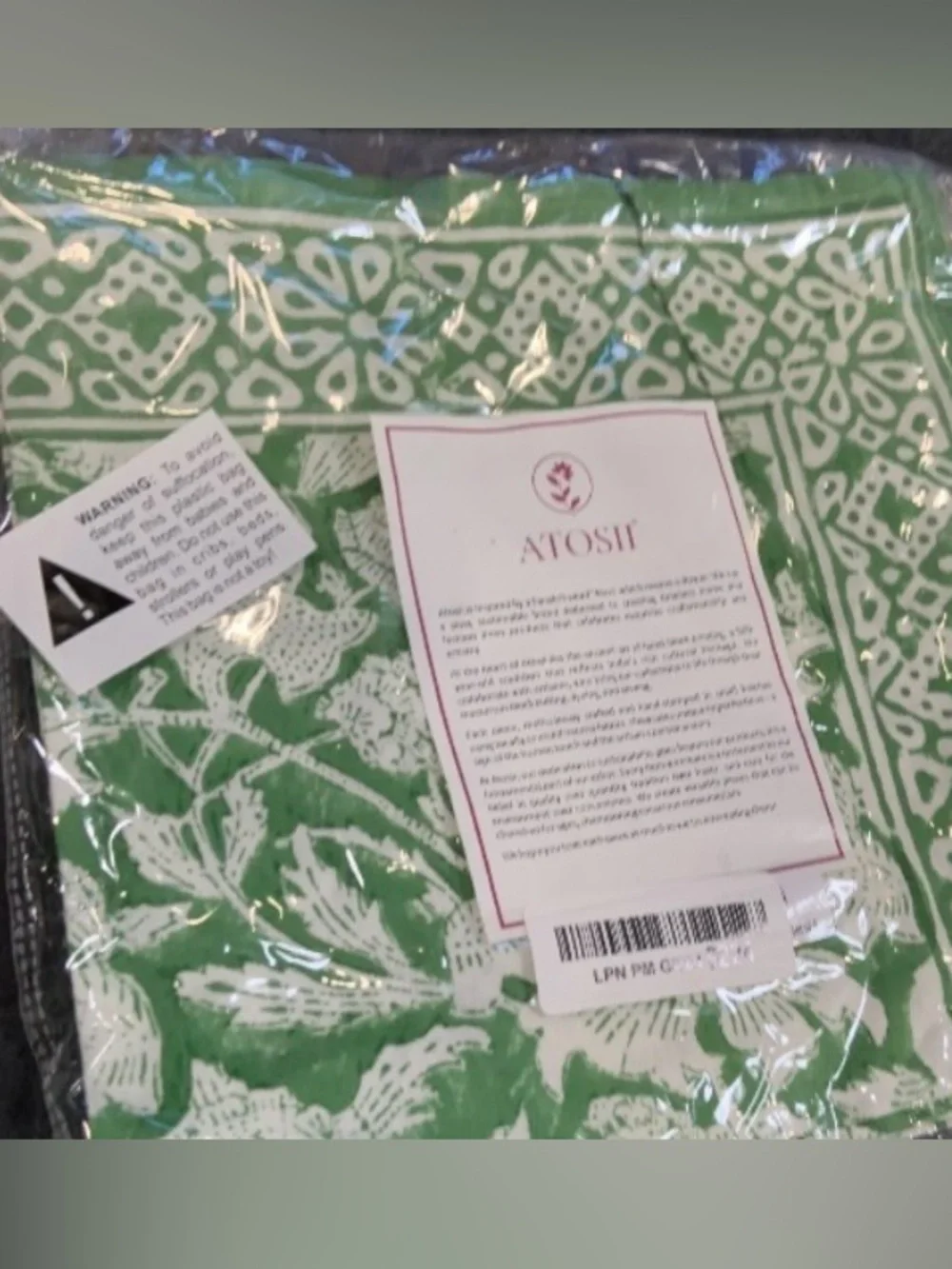 French Floral Cloth Napkins 100% Cotton SQUARE 20x20” (4-pack) MERAKI GREEN